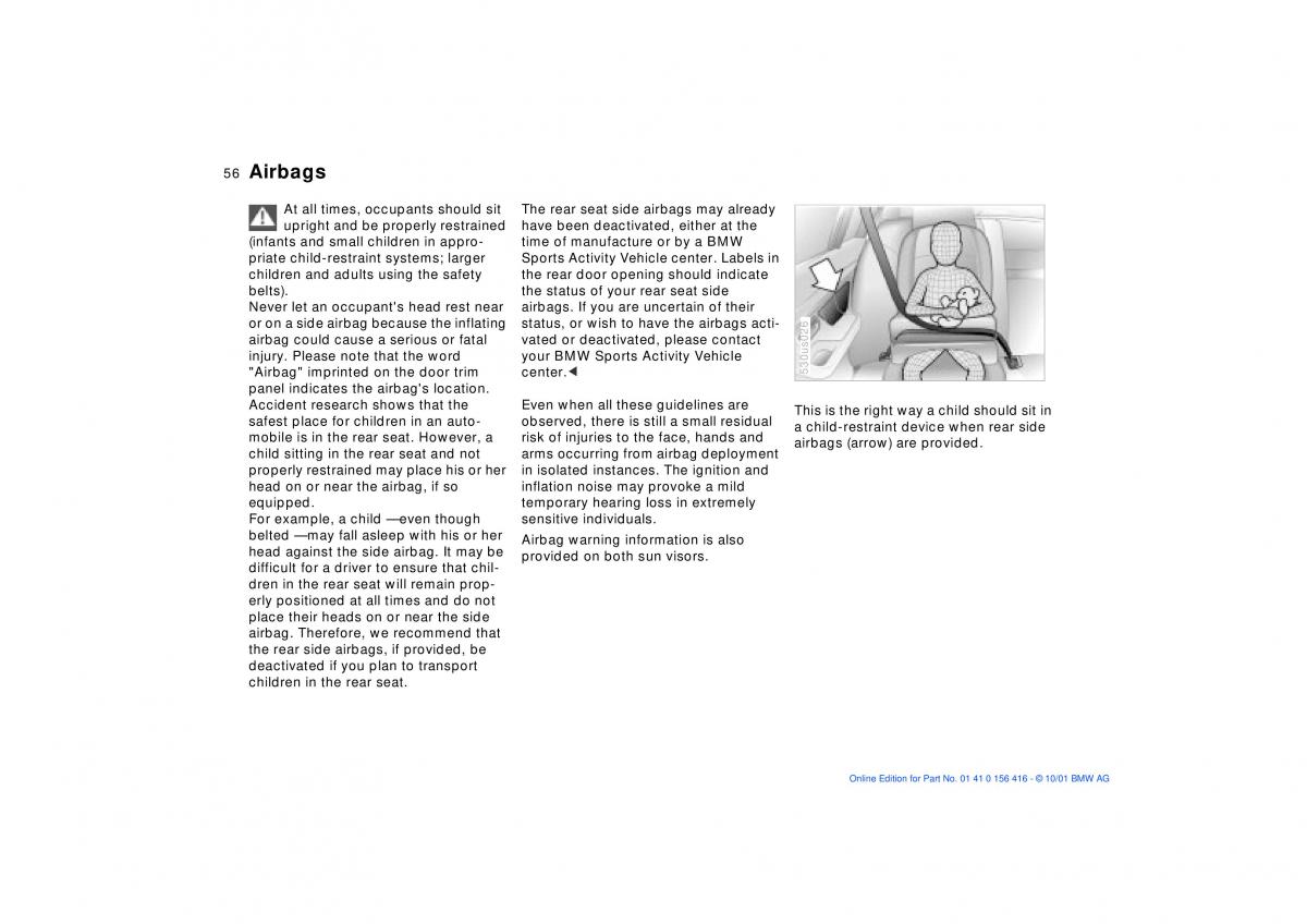 BMW X5 E53 owners manual / page 56