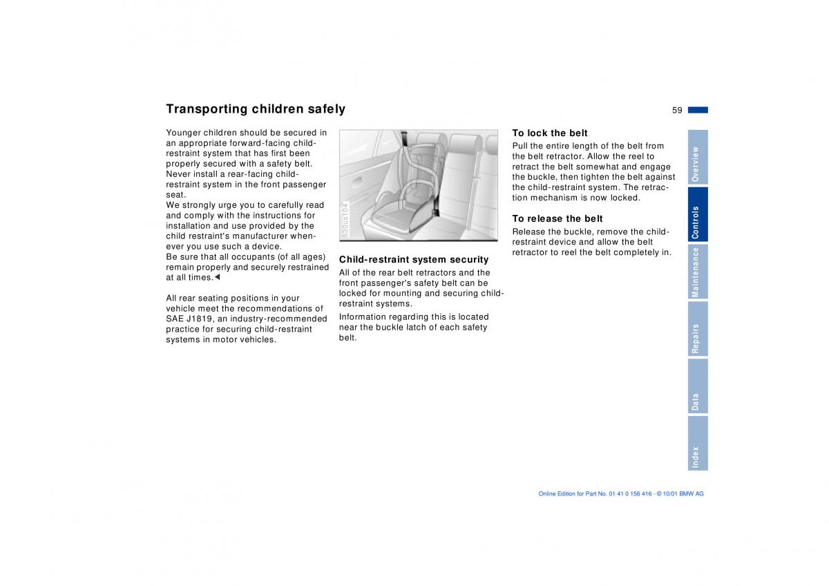 BMW X5 E53 owners manual / page 59