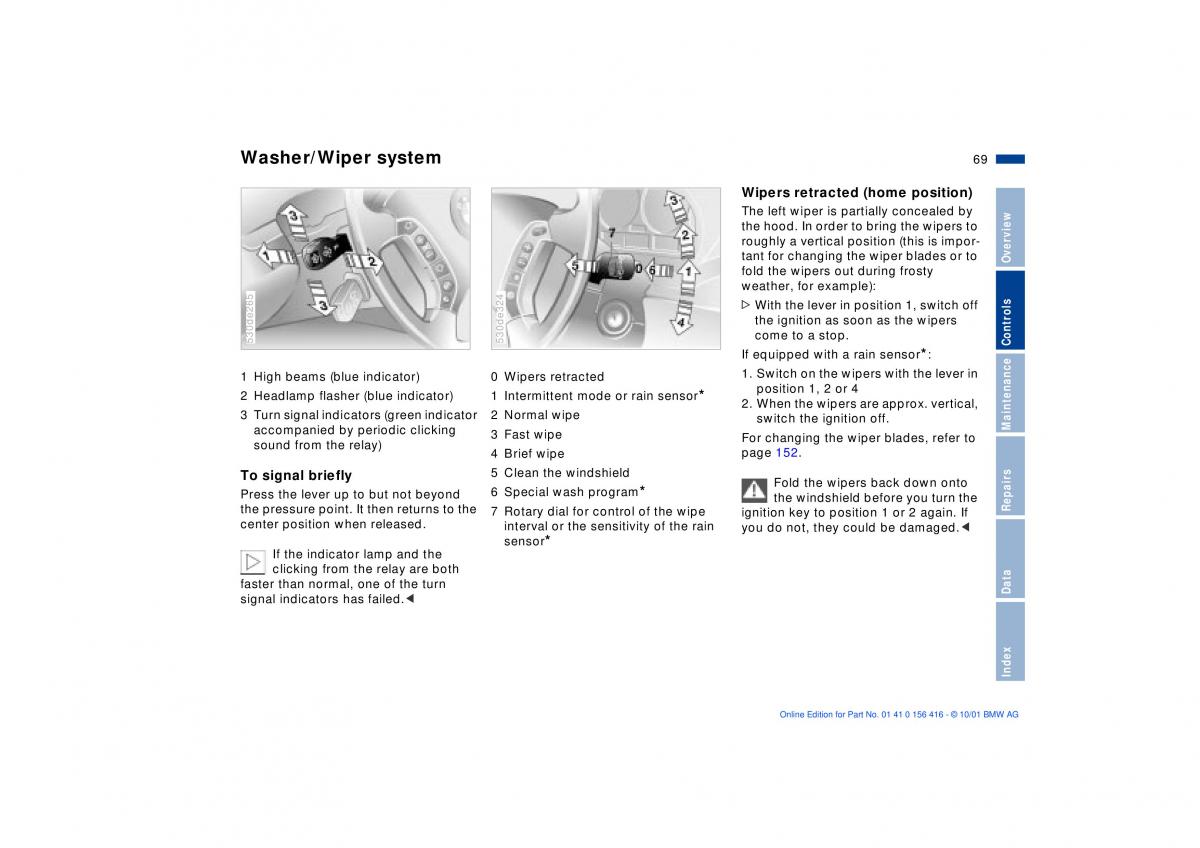 BMW X5 E53 owners manual / page 69