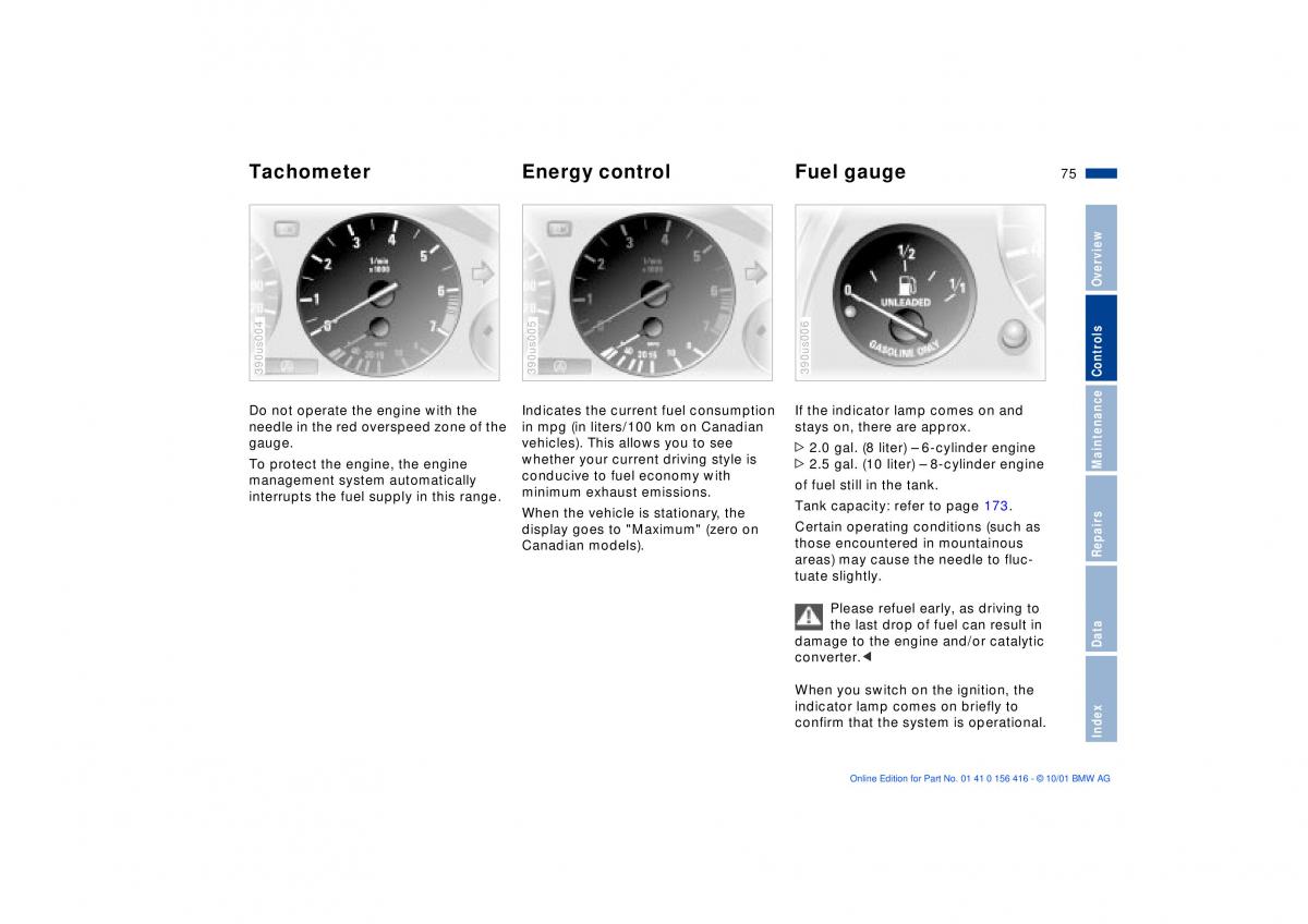 BMW X5 E53 owners manual / page 75