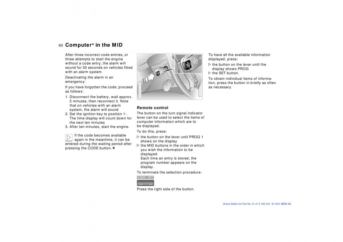 BMW X5 E53 owners manual / page 90