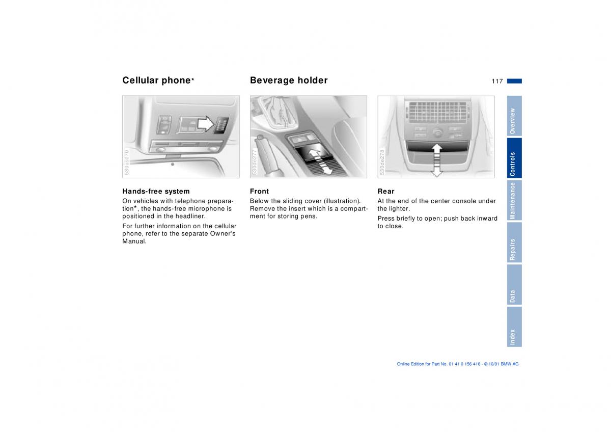 BMW X5 E53 owners manual / page 117