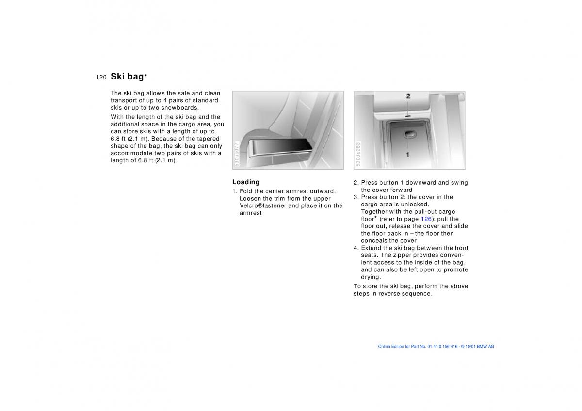 BMW X5 E53 owners manual / page 120