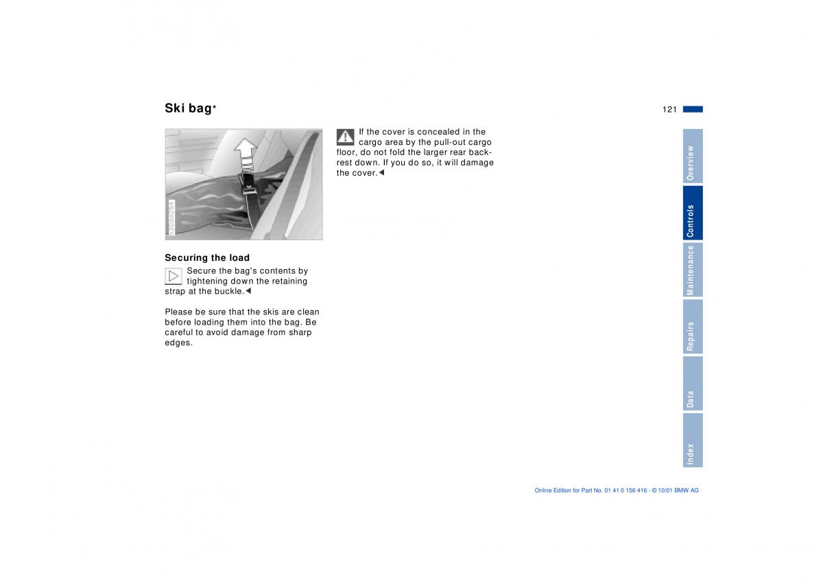 BMW X5 E53 owners manual / page 121