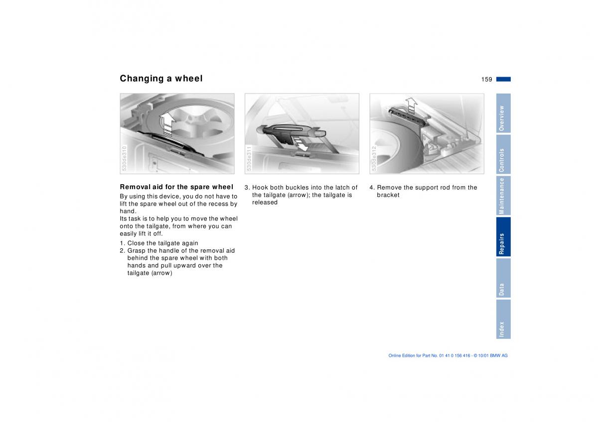 BMW X5 E53 owners manual / page 159