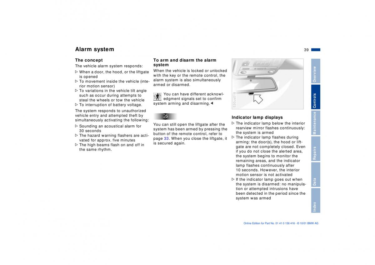 BMW X5 E53 owners manual / page 39