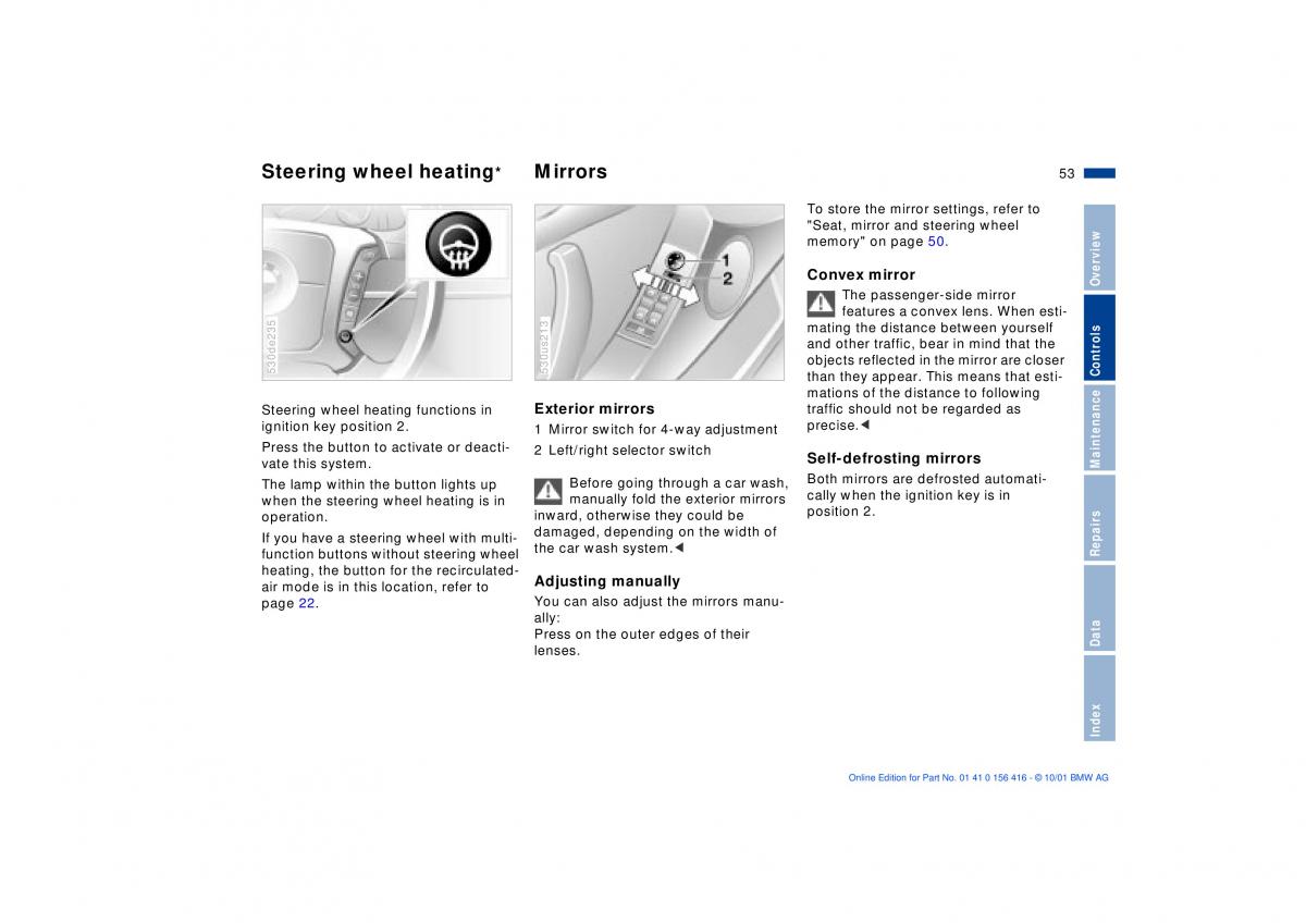 BMW X5 E53 owners manual / page 53