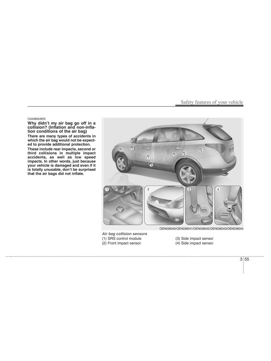 Hyundai ix55 Veracruz owners manual / page 75