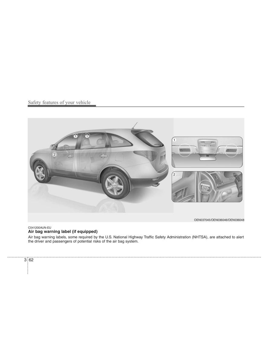 Hyundai ix55 Veracruz owners manual / page 82