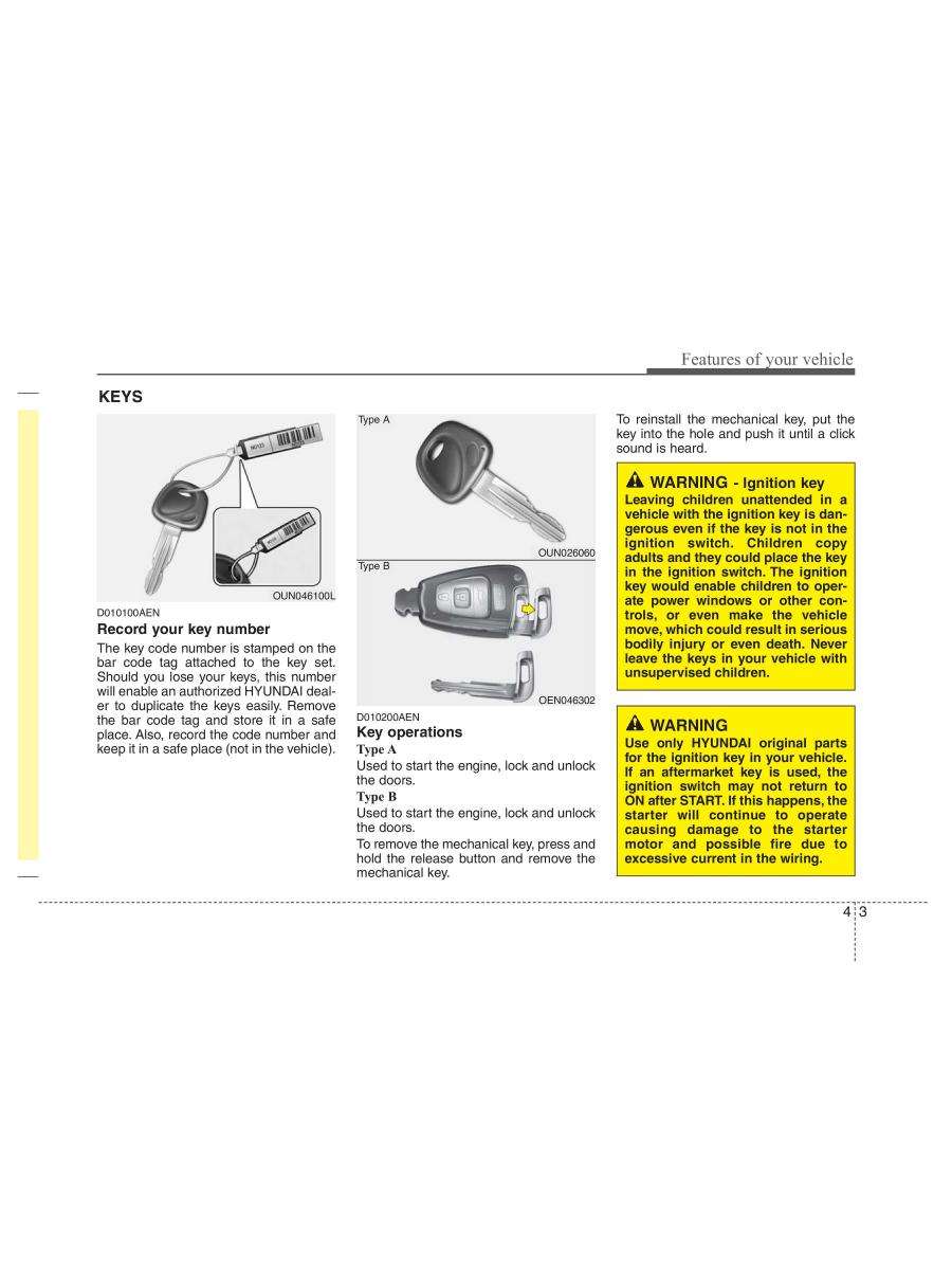 Hyundai ix55 Veracruz owners manual / page 85