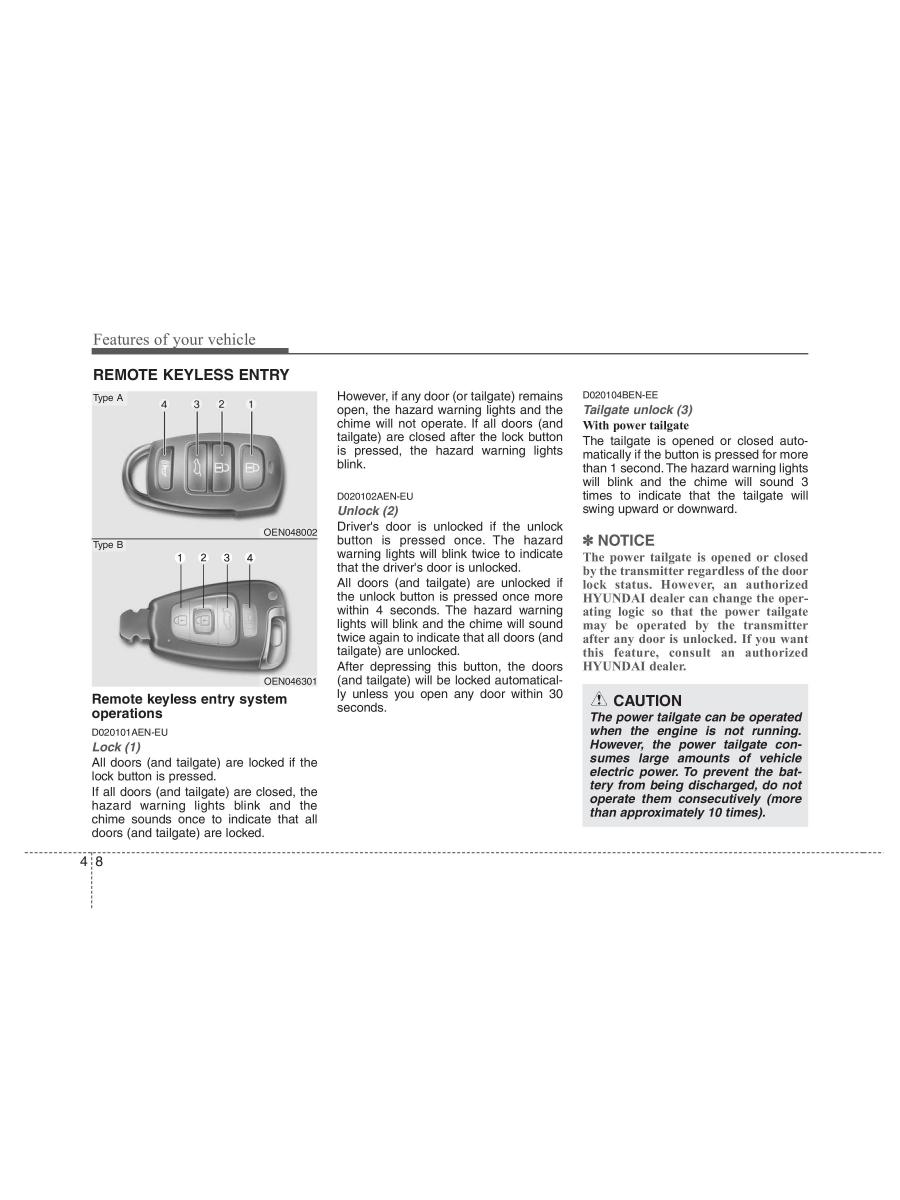 Hyundai ix55 Veracruz owners manual / page 90