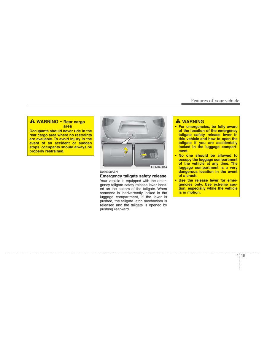 Hyundai ix55 Veracruz owners manual / page 101