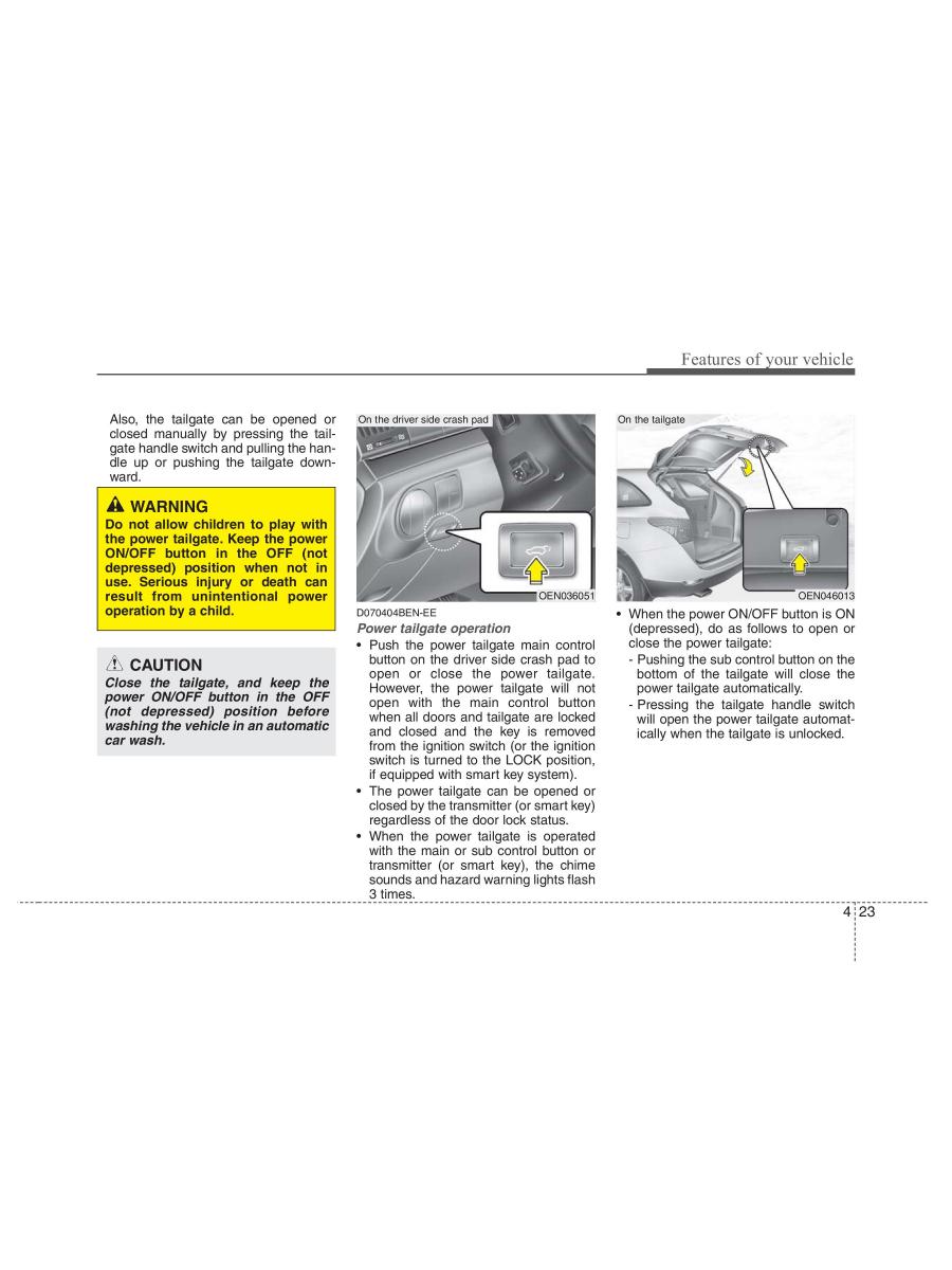 Hyundai ix55 Veracruz owners manual / page 105