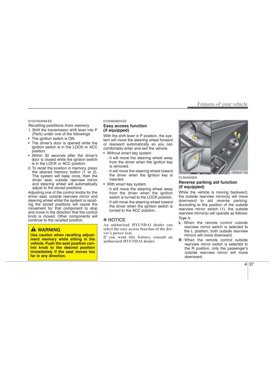 Hyundai ix55 Veracruz owners manual / page 119