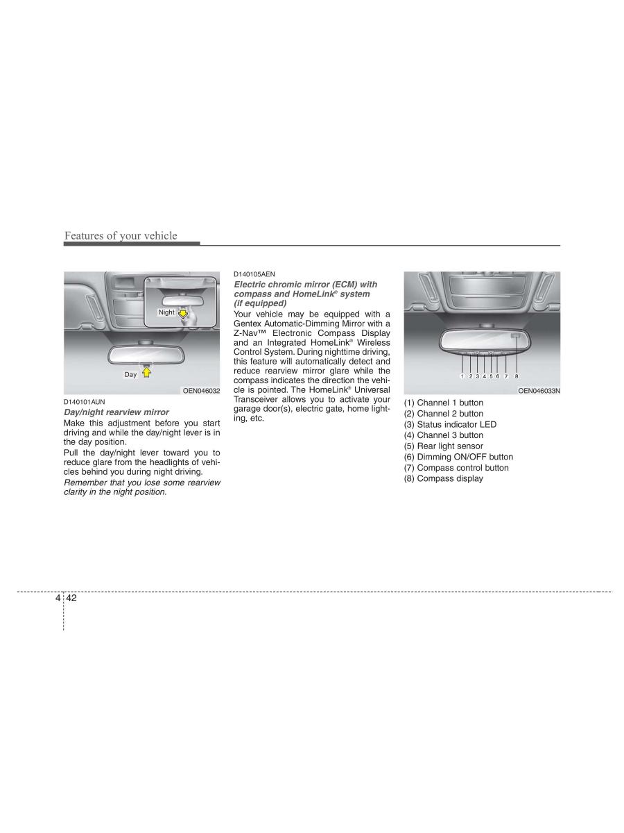 Hyundai ix55 Veracruz owners manual / page 124