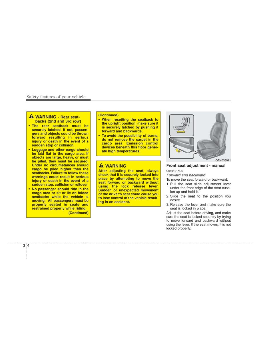 Hyundai ix55 Veracruz owners manual / page 24