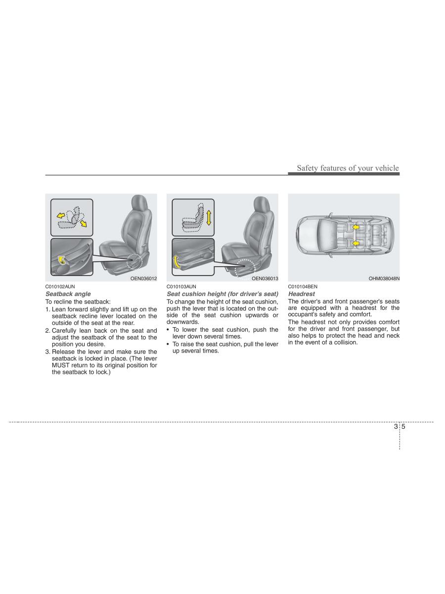 Hyundai ix55 Veracruz owners manual / page 25