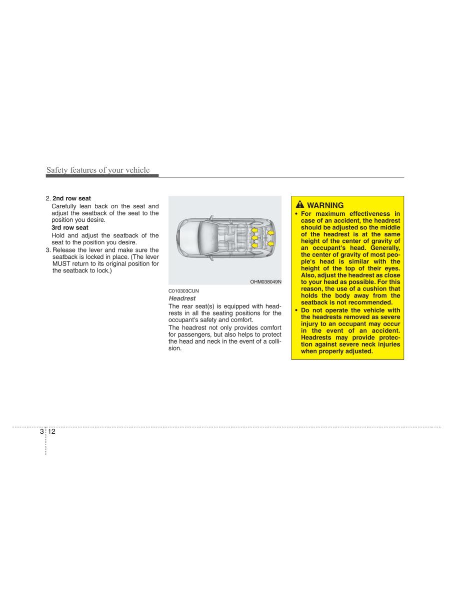 Hyundai ix55 Veracruz owners manual / page 32