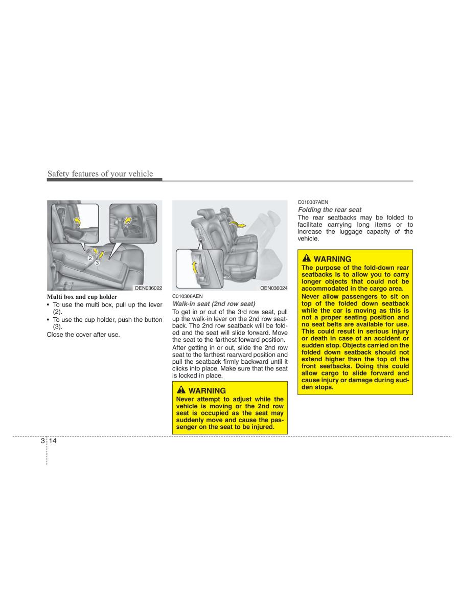 Hyundai ix55 Veracruz owners manual / page 34