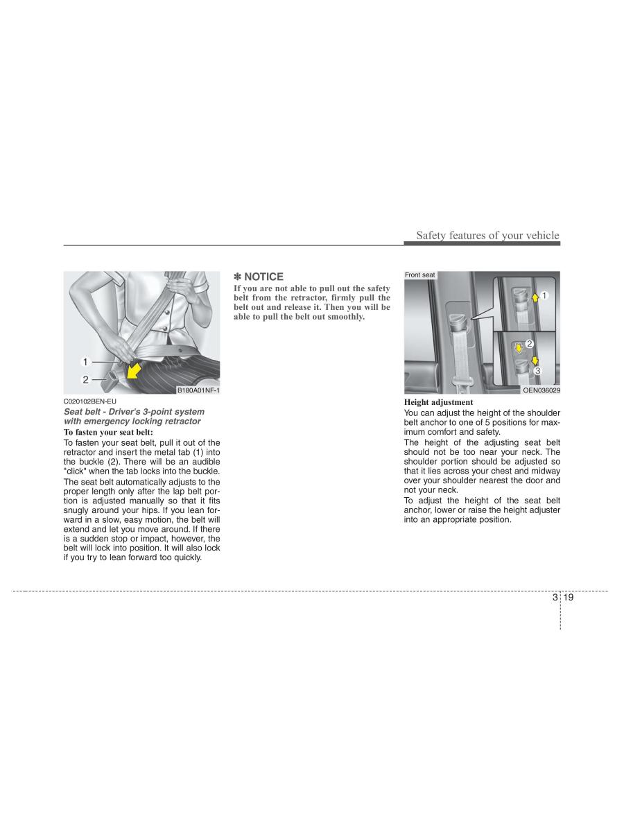 Hyundai ix55 Veracruz owners manual / page 39