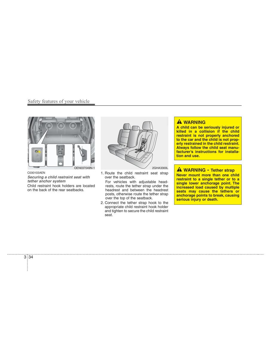 Hyundai ix55 Veracruz owners manual / page 54