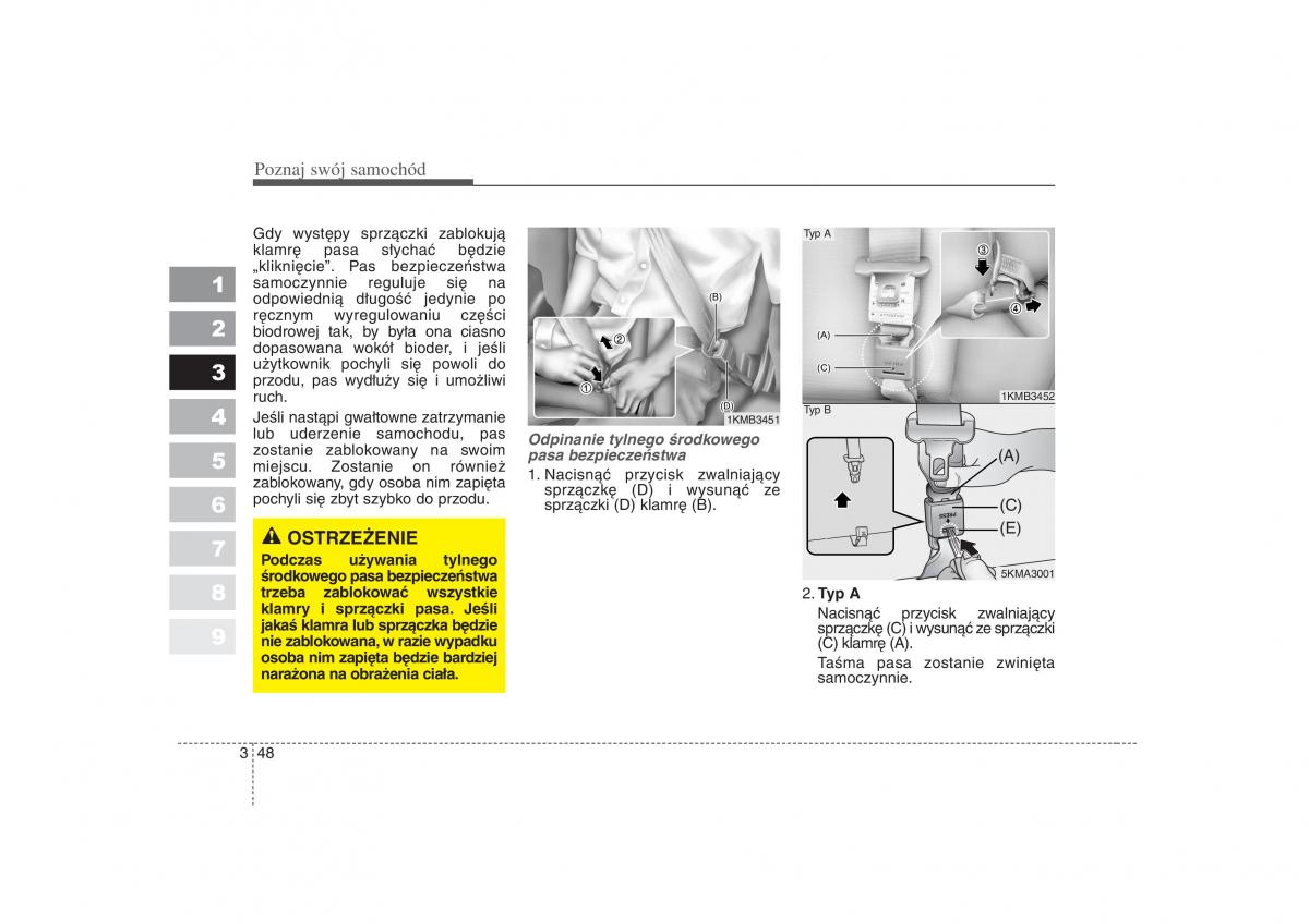 KIA Sportage II 2 instrukcja obslugi / page 59