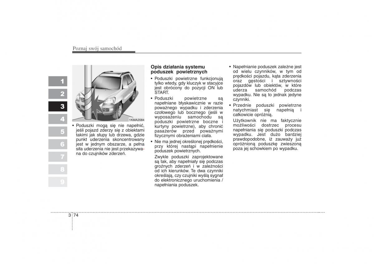 KIA Sportage II 2 instrukcja obslugi / page 85