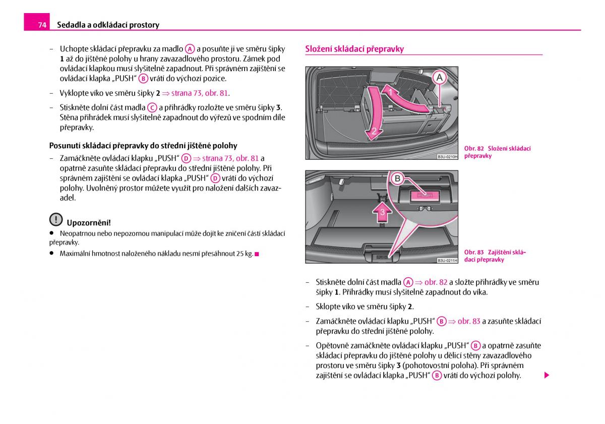 Skoda Superb I 1 navod k obsludze / page 75