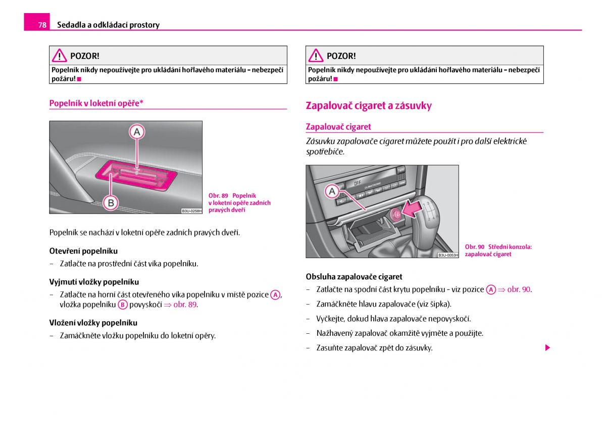 Skoda Superb I 1 navod k obsludze / page 79