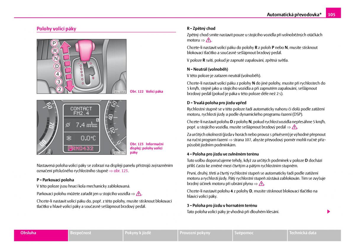 Skoda Superb I 1 navod k obsludze / page 106