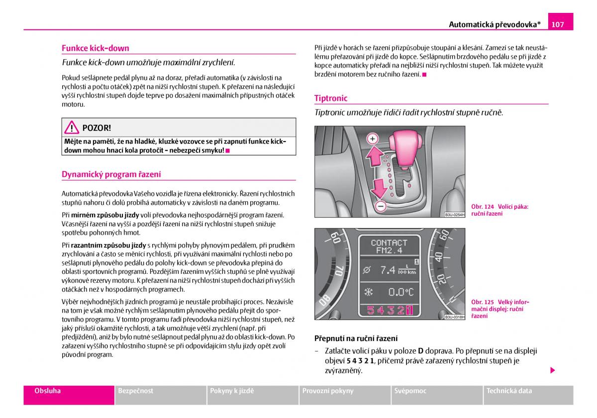 Skoda Superb I 1 navod k obsludze / page 108