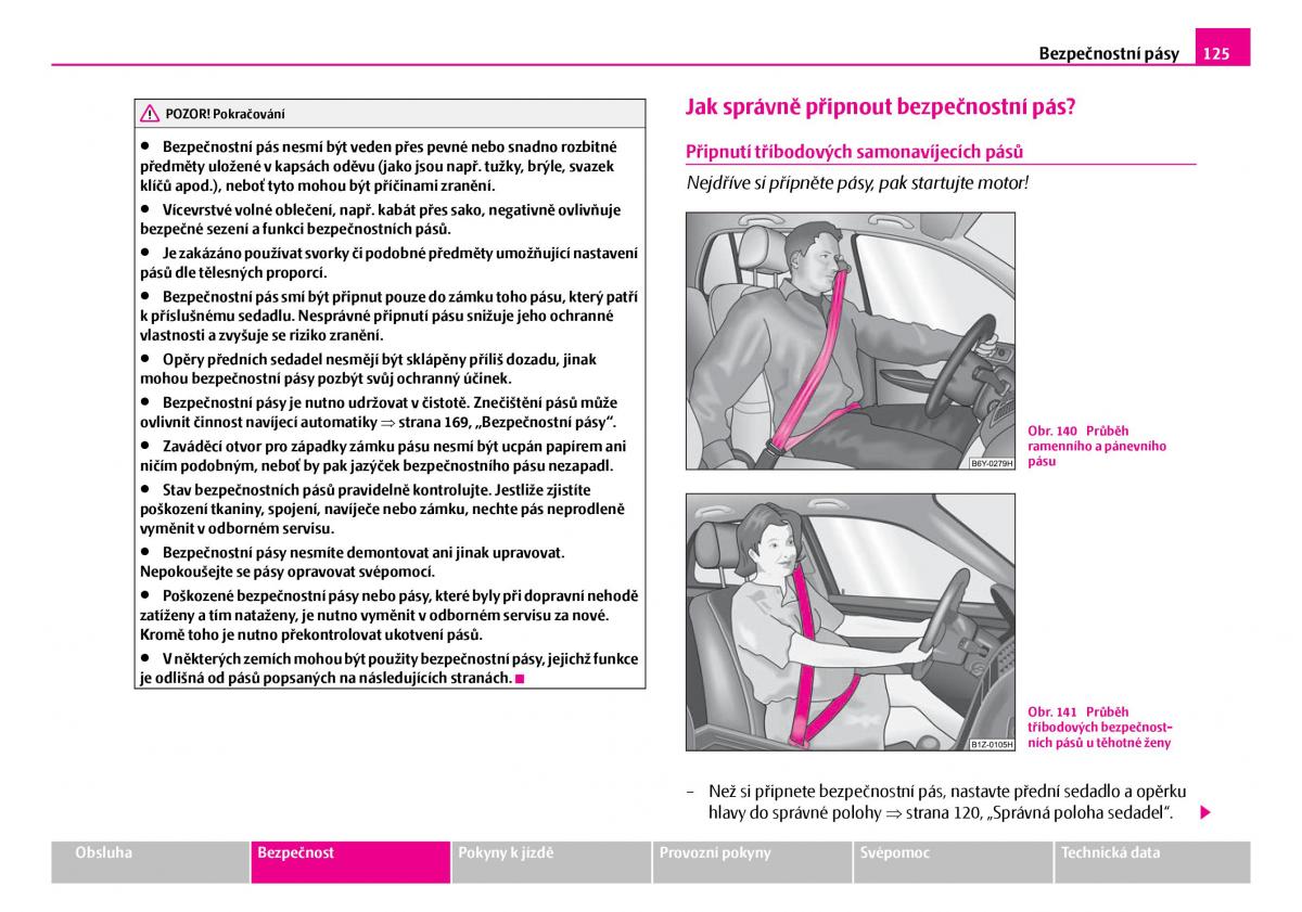 Skoda Superb I 1 navod k obsludze / page 126