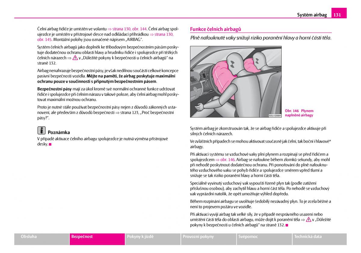 Skoda Superb I 1 navod k obsludze / page 132