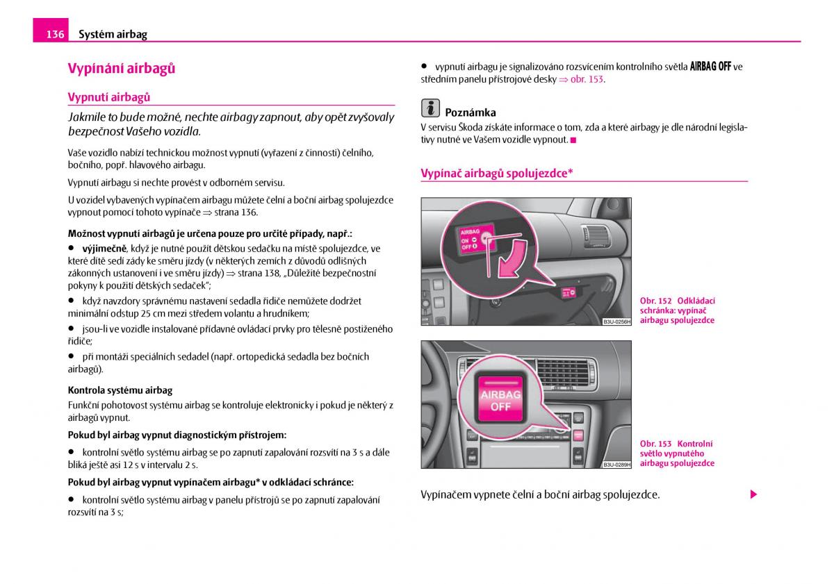 Skoda Superb I 1 navod k obsludze / page 137