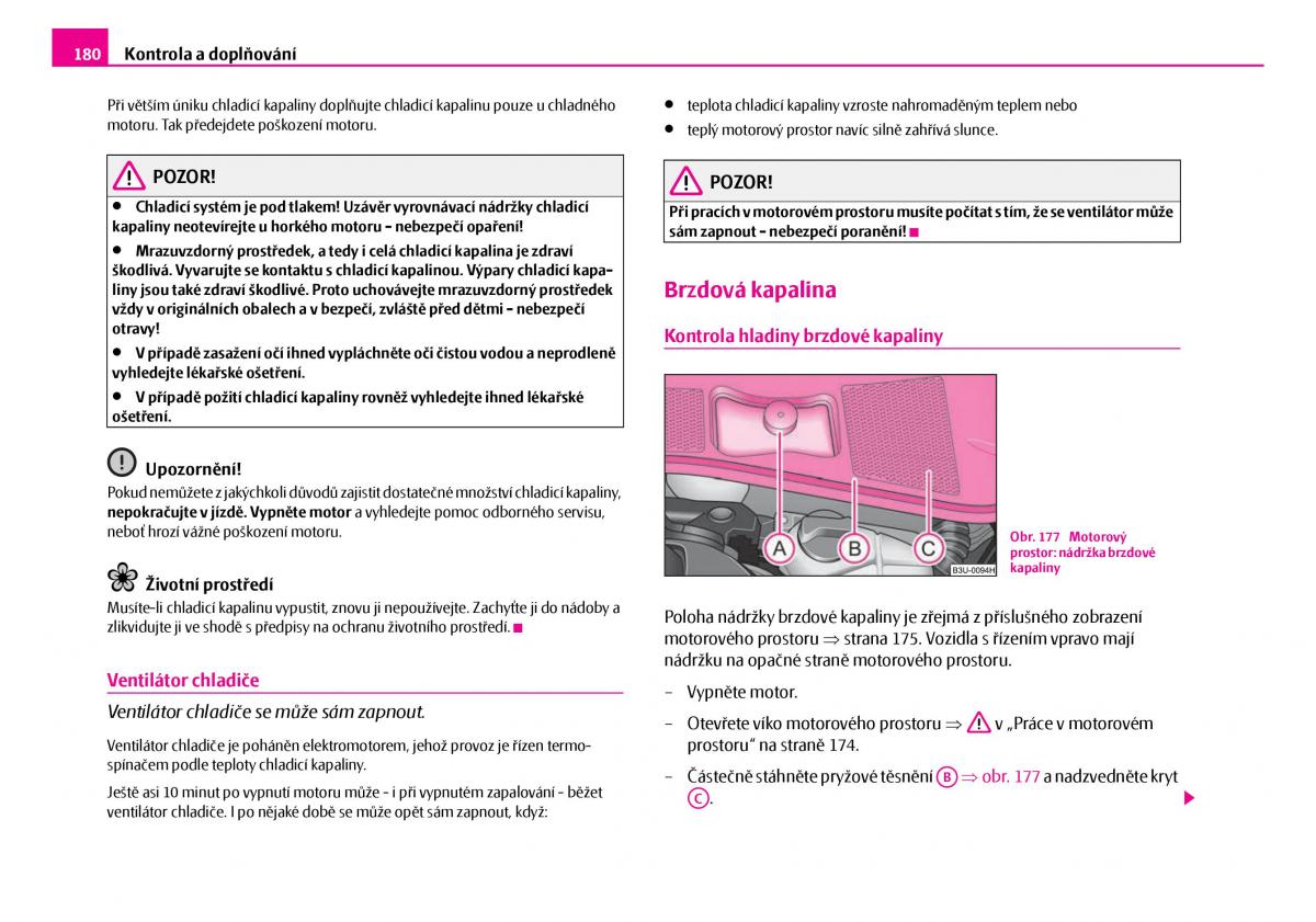 Skoda Superb I 1 navod k obsludze / page 181