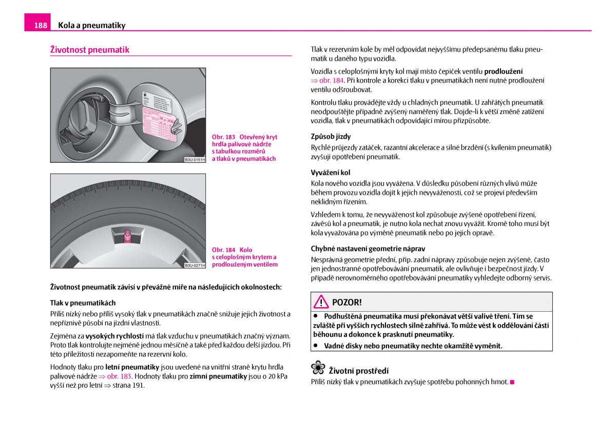 Skoda Superb I 1 navod k obsludze / page 189