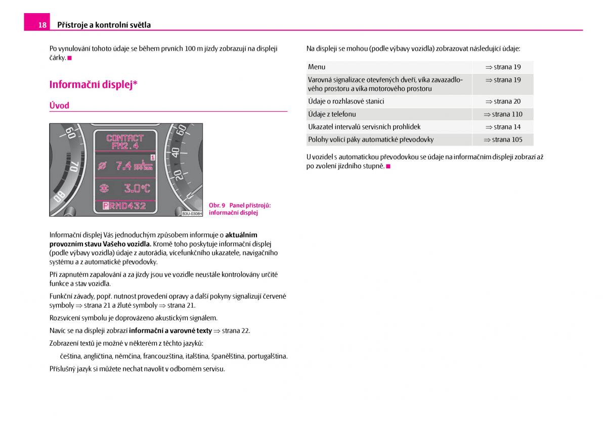 Skoda Superb I 1 navod k obsludze / page 19