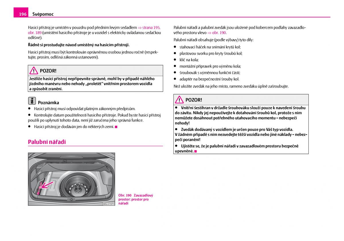 Skoda Superb I 1 navod k obsludze / page 197