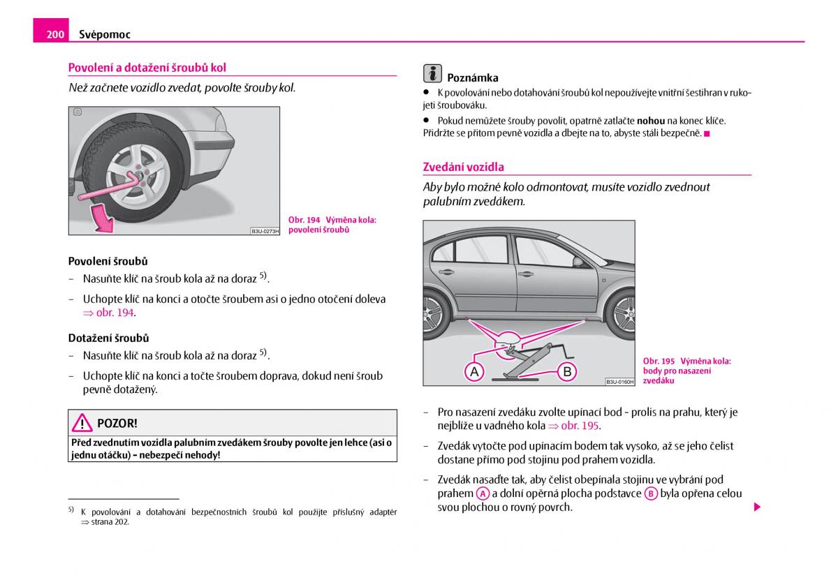 Skoda Superb I 1 navod k obsludze / page 201