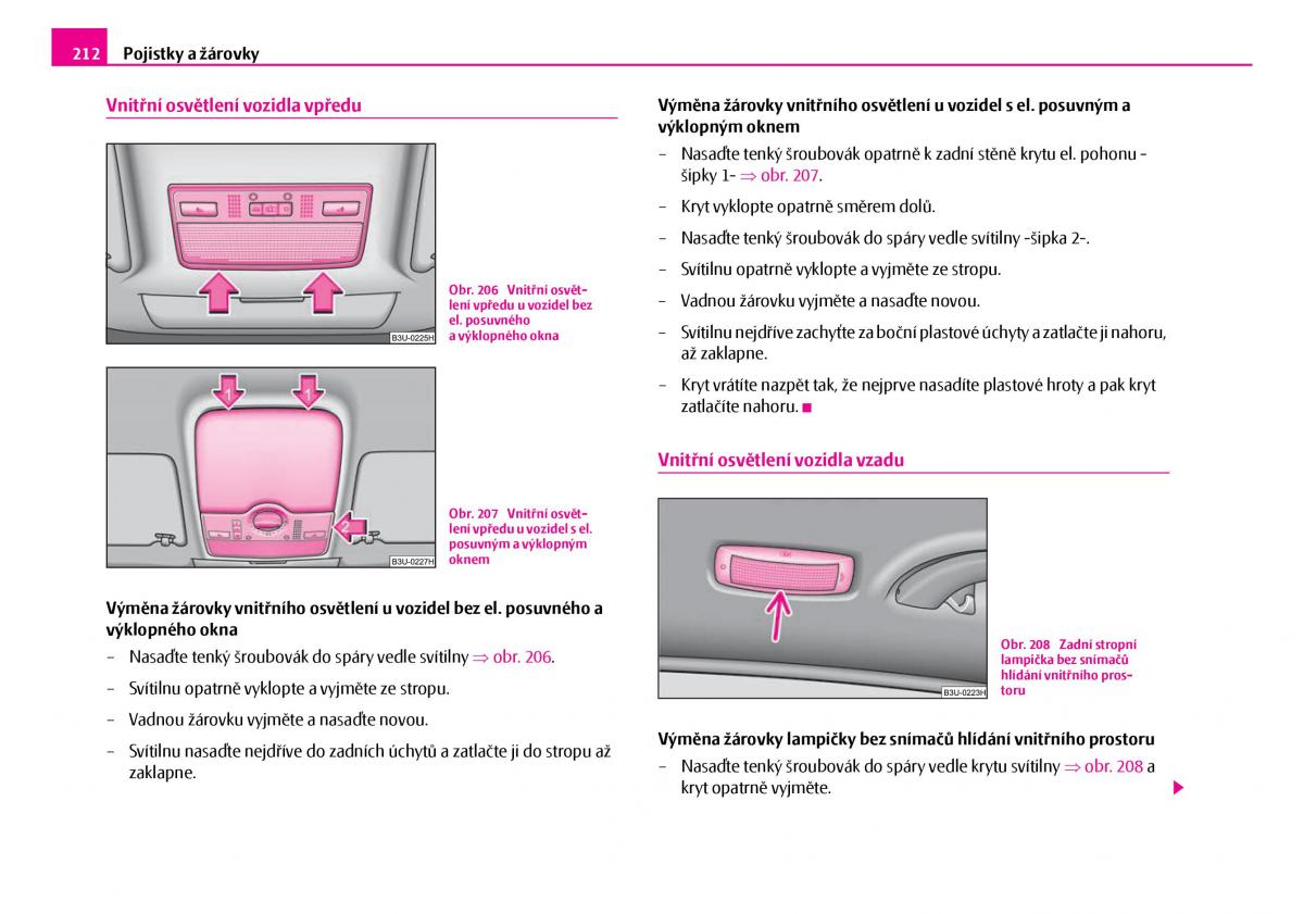 Skoda Superb I 1 navod k obsludze / page 213