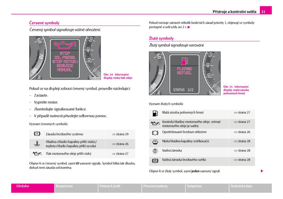 Skoda Superb I 1 navod k obsludze / page 22