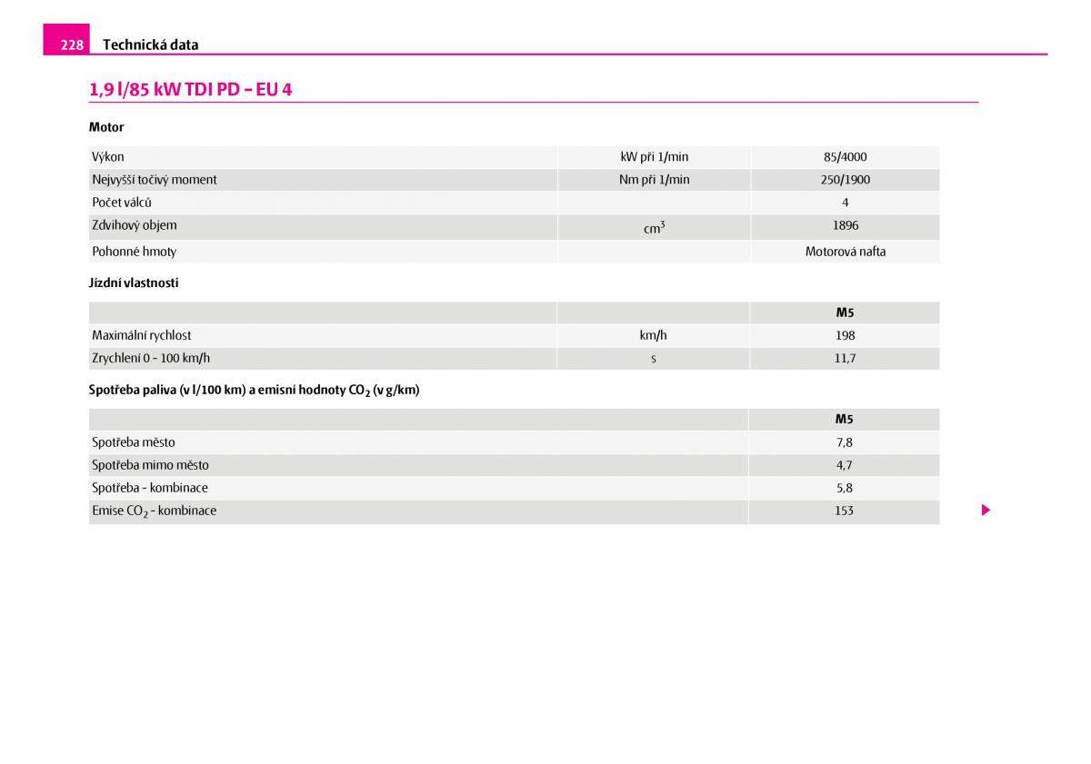 Skoda Superb I 1 navod k obsludze / page 229