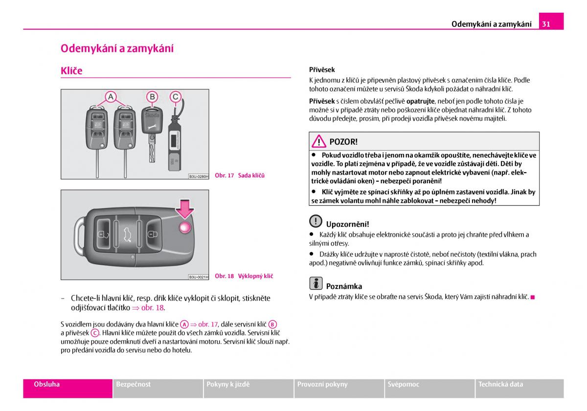 Skoda Superb I 1 navod k obsludze / page 32