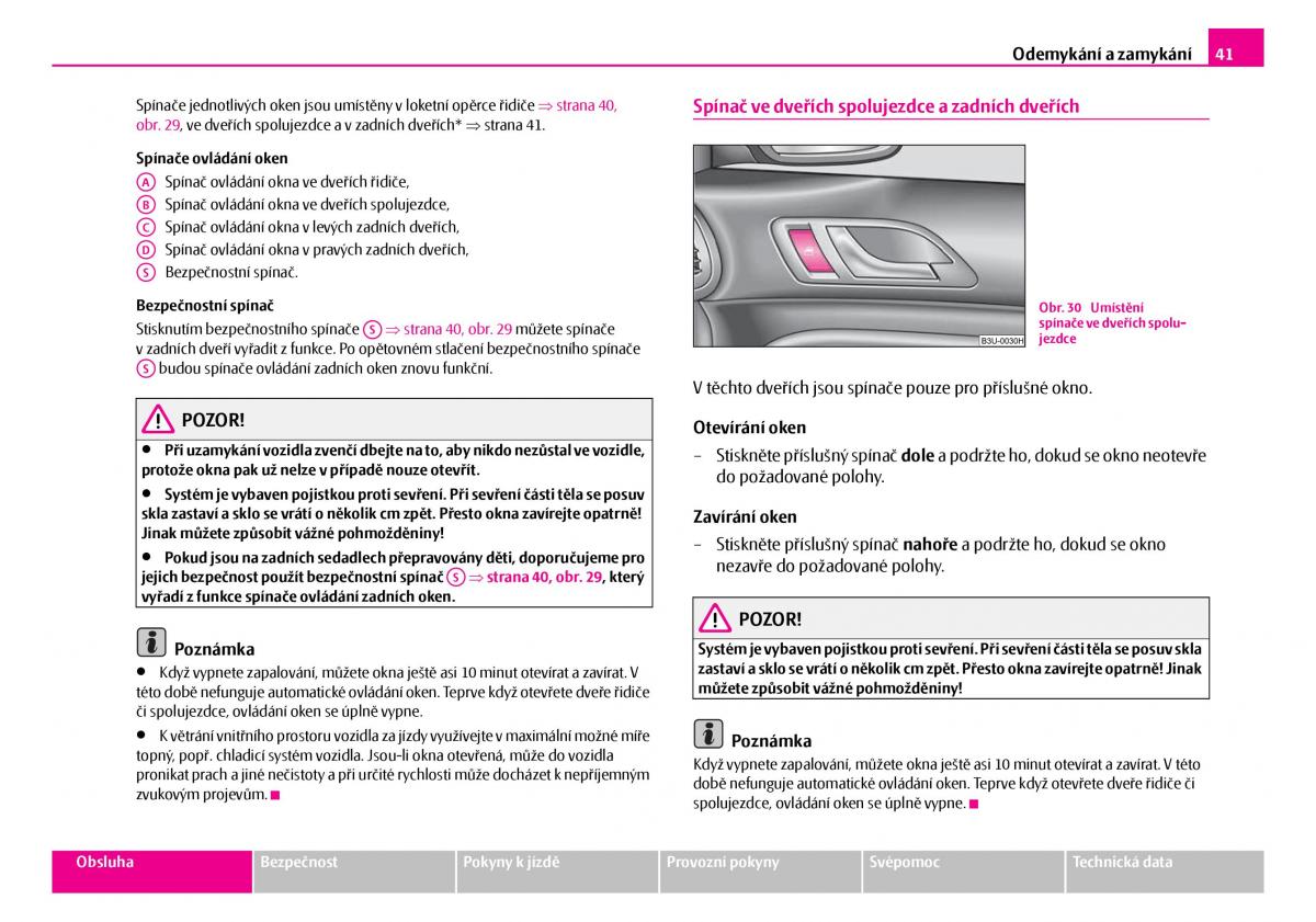 Skoda Superb I 1 navod k obsludze / page 42