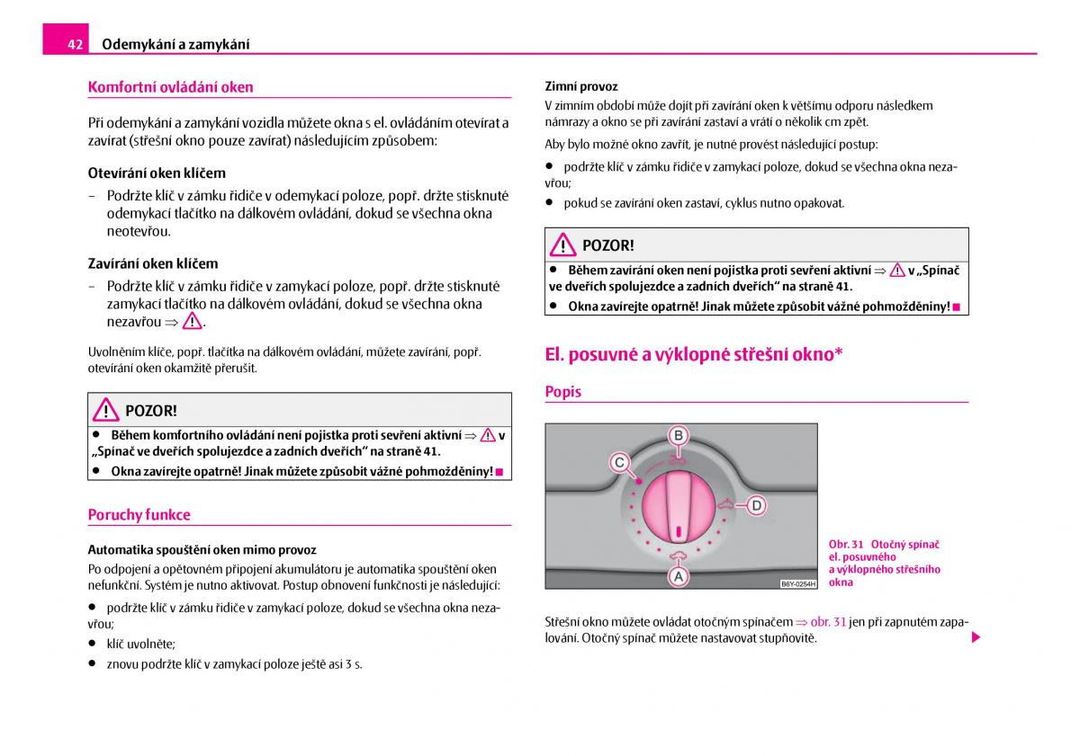 Skoda Superb I 1 navod k obsludze / page 43