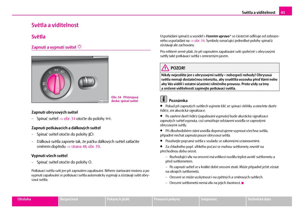 Skoda Superb I 1 navod k obsludze / page 46