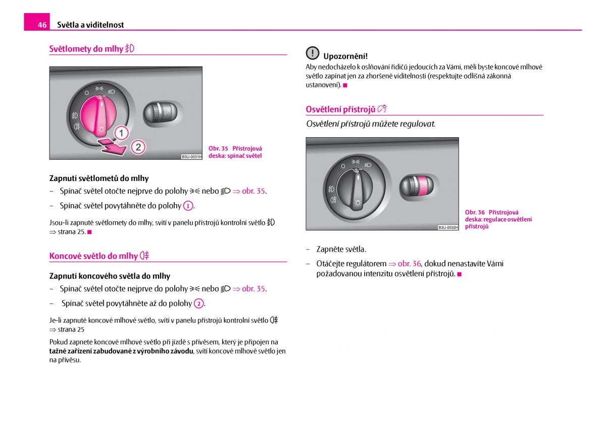 Skoda Superb I 1 navod k obsludze / page 47