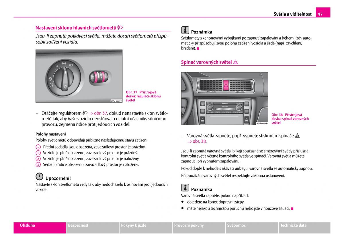 Skoda Superb I 1 navod k obsludze / page 48