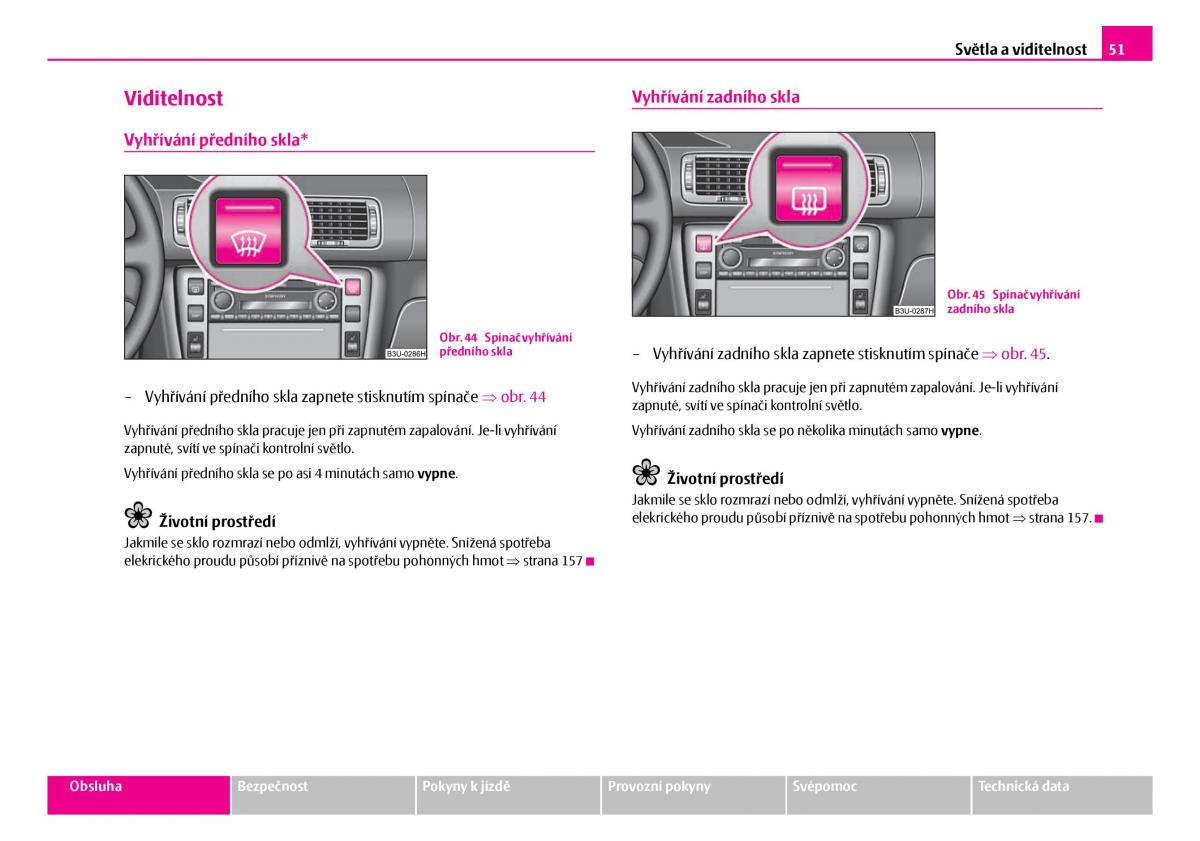 Skoda Superb I 1 navod k obsludze / page 52