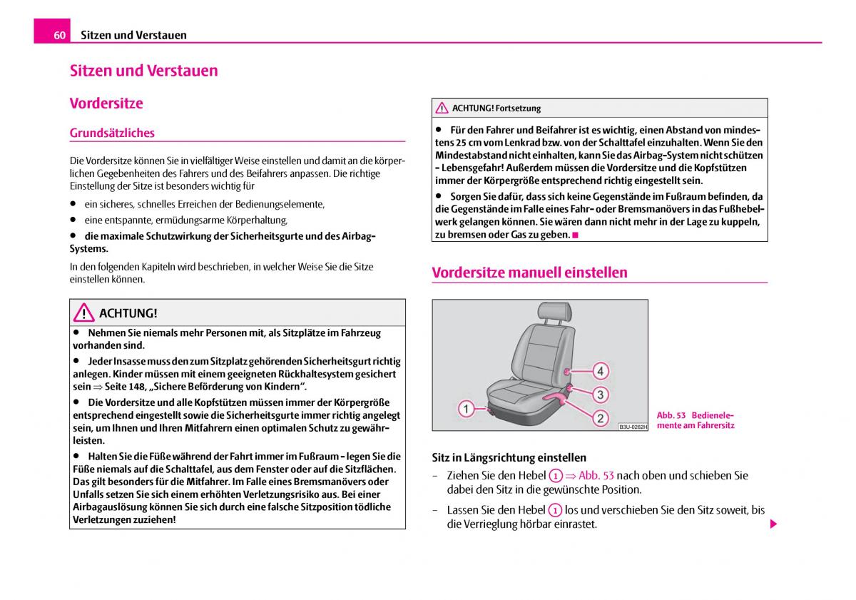 Skoda Superb I 1 Handbuch / page 61